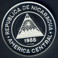 Nicaragua 1988. 2000C Ag "Mexikói Labdarúgó VB-játékos" T:PP Csak 5000db, tanúsítvánnyal!