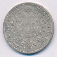 Ausztria 1887. 1Fl Ag "Ferenc József" T:3 patina 
Austria 1887. 1 Florin Ag "Franz J...