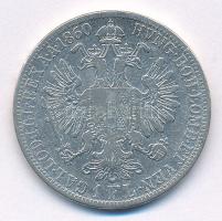 Ausztria 1860A 1Fl Ag T:2- 
Austria 1860A 1 Florin Ag C:VF 
Krause KM#2219