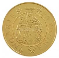 DN "Magyar aranypénzek utánveretben - Báthory Zsigmond dukát" aranyozott Ag emlékérem kaps...