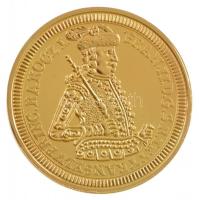 DN "Magyar aranypénzek utánveretben - II. Rákóczi Ferenc arany, 1707" aranyozott Ag emléké...