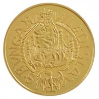 DN "Magyar aranypénzek utánveretben - II. Ulászló aranyforint" aranyozott Ag emlékérem kap...