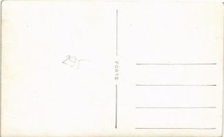 1945 Budapest, felrobbantott Lánchíd maradványai, "Böske" pontonhíd. photo