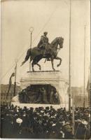 1906 Budapest V. Andrássy Gyula szobor leleplezési ünnepsége a Kossuth Lajos téren, a Parlament déli oldalánál. Békei Ödön photo