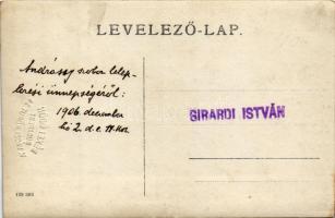 1906 Budapest V. Andrássy Gyula szobor leleplezési ünnepsége a Kossuth Lajos téren, a Parlament déli...