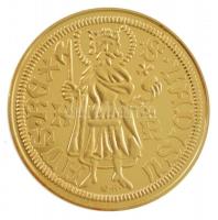 DN "Magyar aranypénzek utánveretben - I. Albert aranyforint" aranyozott Ag emlékérem kapszulában, tanúsítvánnyal (5,5g/0.333/25mm) T:PP