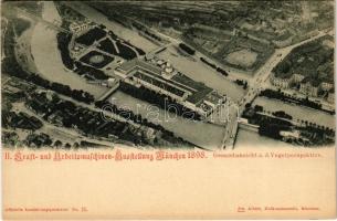 München, Munich; II. Kraft- und Arbeitsmaschinen-Ausstellung München 1898. Gesamtansicht a. d. Vogelperspektive / International Machinery Exhibition, aerial view