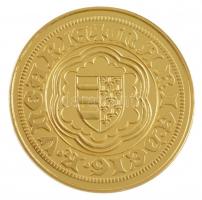 DN "Magyar aranypénzek utánveretben - Mária aranyforint" aranyozott Ag emlékérem kapszuláb...