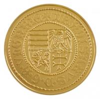 DN "Magyar aranypénzek utánveretben - I. Ulászló aranyforint" aranyozott Ag emlékérem kaps...