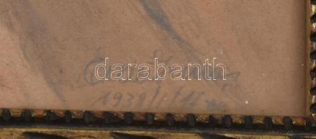 Erdei János jelzéssel: Csikós, 1938. Ceruza, papír. Üvegezett fa keretben, 19x14 cm