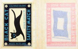 Gyufacímkék 2 berakóalbumban, köztük több nagyméretű