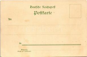 Gruss von der Deutsch-Ostafrikanischen Ausstellung 1897. Barra Rasta. Indier Strasse in Daresalam / ...