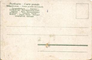 1906 Jinan, Tsinan, Tsinanfu; Das innere eines Budhistentempels / interior of a Buddhist temple. Ver...