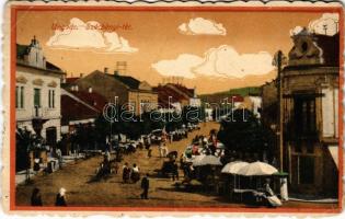1921 Ungvár, Uzshorod, Uzhhorod, Uzhorod; Széchenyi tér, piac / market square (EK)