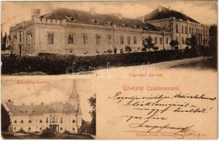 1901 Csáktornya, Cakovec; Uradalmi tisztilak, Zalaújvári kastély. Fischel Fülöp (Strausz Sándor) kiadása / officers villa, castle (EK)