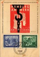 1948 Ausstellung Hamburg am Werk Sonderblatt mit Sonderstempel / Hamburg At Work Exhibition + So. Stpl. (EB)