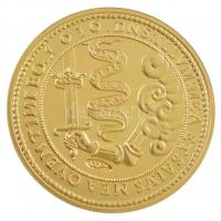 DN Történelmi aranypénzek - Bethlen Gábor 10 dukát, 1616 aranyozott Cu-Zn utánveret COPY beütéssel (26,50g/38mm) T:PP