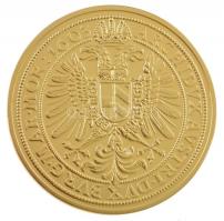 DN Történelmi aranypénzek - Rudolf 10 dukát, 1603 aranyozott Cu-Ni utánveret COPY beütéssel (24,85g/38mm) T:PP