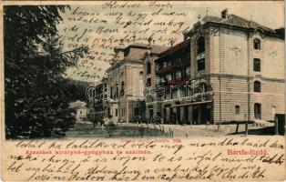 1901 Bártfafürdő, Bardejovské Kúpele, Bardiov, Bardejov; Erzsébet királyné gyógyház és szálloda. Divald Adolf 109. / spa and hotel (EK)