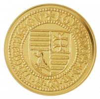 DN "Magyar aranypénzek utánveretben - Hunyadi János kormányzói aranyforint" aranyozott Ag ...
