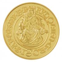 DN "Magyar aranypénzek utánveretben - I. Rudolf aranyforint" aranyozott Ag emlékérem kapsz...