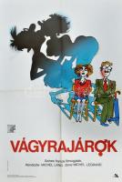 1988 Hérics Nándor (1956- ): Vágyrajárók, filmplakát, hajtva, 82x56 cm