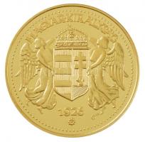 DN "Magyar aranypénzek utánveretben - 20 Pengő" aranyozott Ag emlékérem kapszulában, tanús...