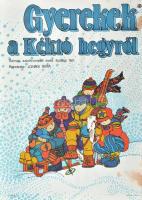 1983 Gyerekek a Kéktó hegyről, svéd ifjúsági film plakát, hajtva, foltos, 59x41,5 cm