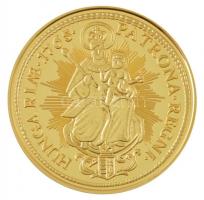 DN "Magyar aranypénzek utánveretben - Mária Terézia 2 dukát" aranyozott Ag emlékérem kapsz...