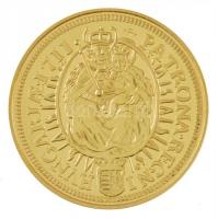 DN "Magyar aranypénzek utánveretben - I. József dukát" aranyozott Ag emlékérem kapszulában...