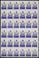 1914 Boldog Vácz remete váci könyvkötészet 2 klf levélzáró teljes ív