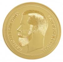 DN "Történelmi aranypénzek - II. Miklós 1896. 25 Rubel" aranyozott Cu-Zn utánveret "C...