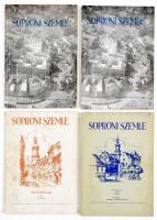 1956-1974 Soproni Szemle 4 száma (1956/3 sz., 1967/ 3. sz., 1974/3., 4. sz.) Benne érdekes írásokkal. Változó állapotban.