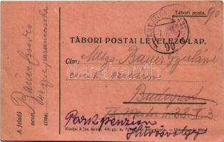 1917 Csak előre rosseb! Tábori Postai Levelezőlap. Kiadja a cs. és kir. 44. gyalogezred özvegy- és á...