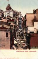 Constantinople, Istanbul; Yuksek-kaldirim, Galata / street view