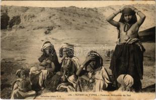 1914 Scenes et Types. Femmes Bédouines du Sud / half-naked Beduin women (fl)