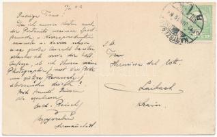 1912 Nagyszeben, Hermannstadt, Sibiu; Virágkarnevál, Johann Weindel (J. F. Schneider utóda) porcelán...