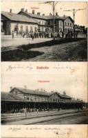 1908 Szabadka, Subotica; Indóház, vasútállomás, pályaudvar / railway station (EK)