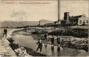 1912 Ruttka, Vrútky; Vág részlet, Kassa-Oderbergi Vasút (KsOD, KOV) új főműhelyének gépháza / machine house of the Kosice-Bohumín Railway main workshop (EK)