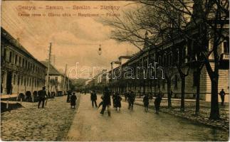 1909 Zimony, Semlin, Zemun; Fő utca. W.L. 898. / Glavna ulica / main street (EK)