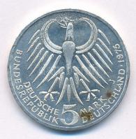 Német Szövetségi Köztársaság 1975J 5M Ag "Friedrich Ebert" T:1 (eredetileg PP) patina 
Fe...