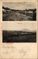 1908 Tapolyhanusfalva, Hanusfalva, Hanusovce nad Toplou; Fő utca, Gyártelep. Divald Adolf 204. / main street, factory site (EK)