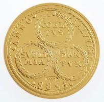 DN Történelmi aranypénzek - III. Zsigmond 10 dukát, 1588 aranyozott rézötvözet utánveret COPY beütéssel, kapszulában (26,32/38mm) T:PP