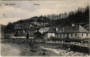 1913 Szentantal, Svaty Anton, Sväty Anton; Fő utca, Koburg kastély / main street, castle