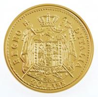 DN "Történelmi aranypénzek - Napóleon 20 Líra, 1808" aranyozott rézötvözet utánveret "...