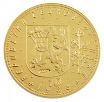 DN "Történelmi aranypénzek - Szent Vencel 10 dukát, 1938" aranyozott rézötvözet utánveret ...