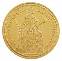 DN "Történelmi aranypénzek - Mária Terézia 1 dukát, prágai veret, 1743" aranyozott rézötvö...