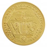 DN Történelmi aranypénzek - Aranybányák újraindítása, 10 dukát, KB 1934 aranyozott rézötvözet utánveret COPY beütéssel, kapszulában (26,11g/38mm) T:PP