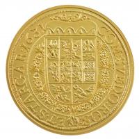 DN Történelmi aranypénzek - Wallenstein, 10 dukát 1631 aranyozott rézötvözet utánveret COPY beütéssel, kapszulában (26,22g/38mm) T:PP