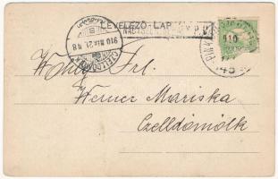 1910 Nagyszentmihály, Németszentmihály, Grosspetersdorf; Vasúti út északi részlete, templom. Schey S...